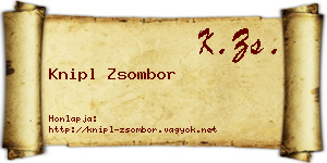 Knipl Zsombor névjegykártya